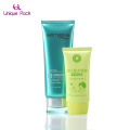 Flat SPF 50  cc bb hand face cream plastic cosmetic packaging tubes
